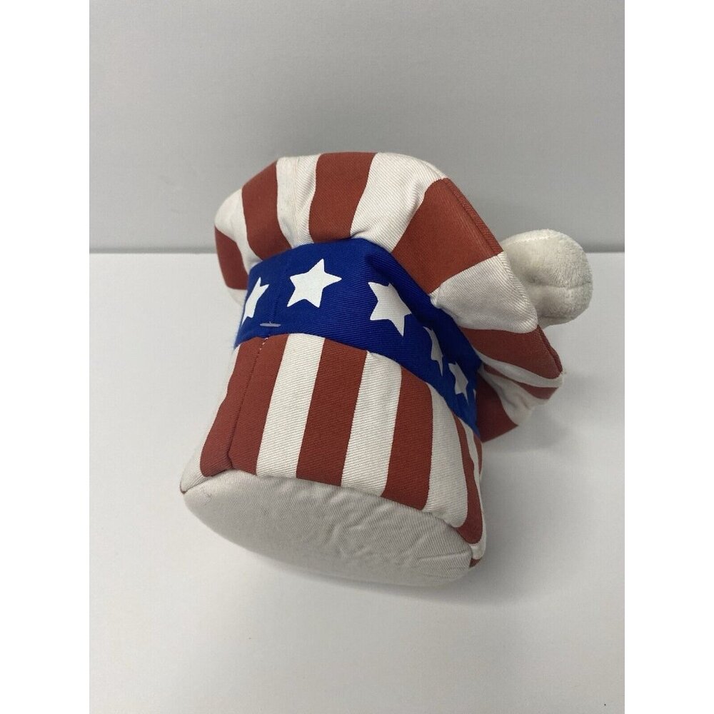 Disney Mickey Mouse In Hat Bean Plush Patriotic Flag Red White Blue - Picture 2 of 4